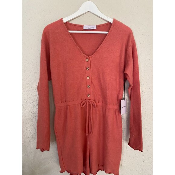 New with Tags Pink Knit Romper By Painted Threads With Button-Down Front - Picture 4 of 12